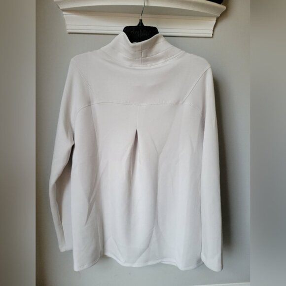 NWT SPANX Air Essentials Cowl Neck Pullover White Cloud Size Large - Picture 6 of 11